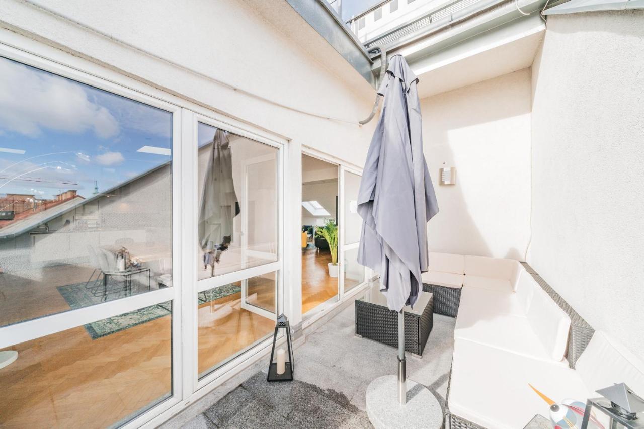 Penthouse Apartment - Sauna - Terrasse - Kamin - Ac Viena Exterior foto