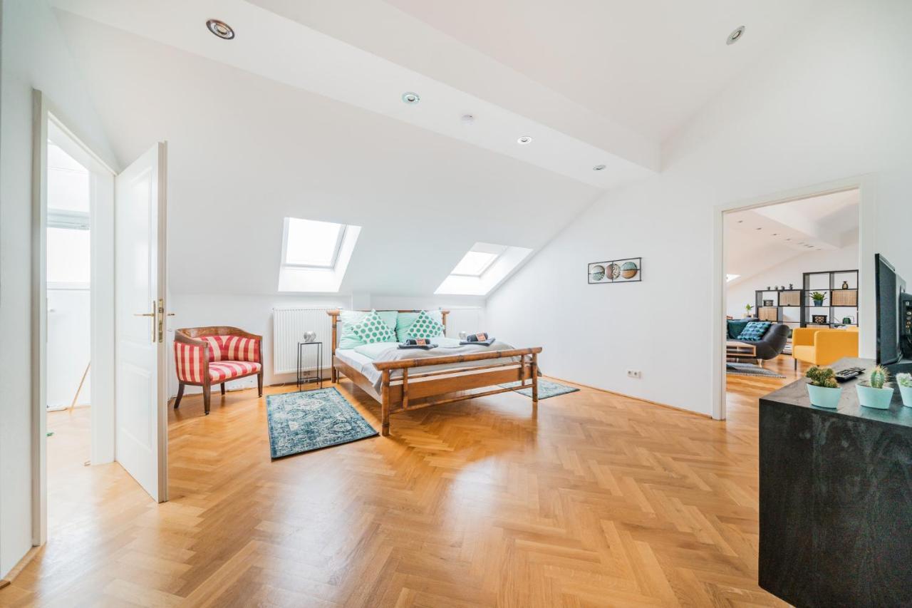 Penthouse Apartment - Sauna - Terrasse - Kamin - Ac Viena Exterior foto